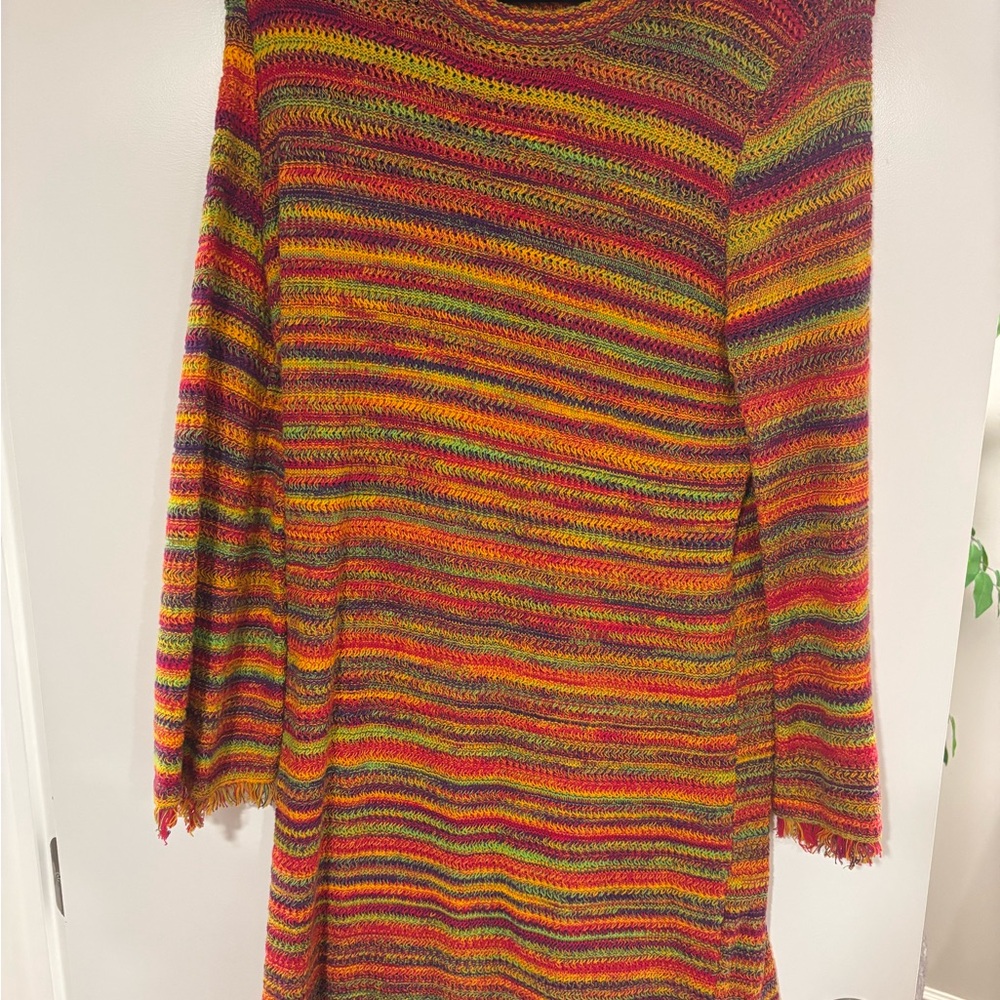 Scoop NYC Vibrant Long Sleeve Crochet Dress